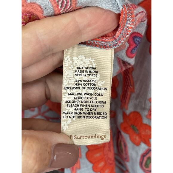 Soft Surroundings Boho Print Button Top Women’s Size Large - Picture 11 of 11